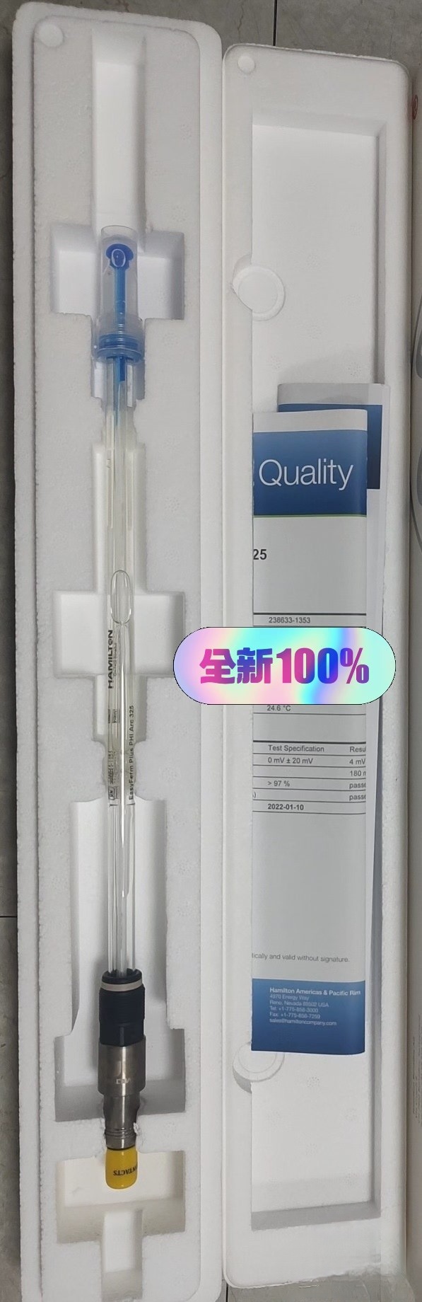 汉密尔顿PH电极Hamilton EasyFerm 货号238633-1343 238633-1353