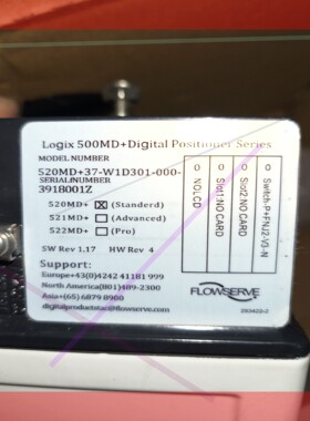 询价!Flowserve美国福斯Logix 500阀门定位器520MD+37-W1D301-000