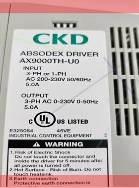 询价!CKD ABSODEX DRIVER AX9000TH-U0