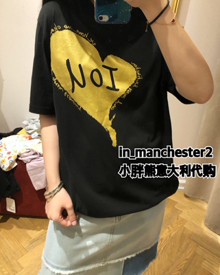 薇薇安涂鸦爱心百搭短袖t恤短袖