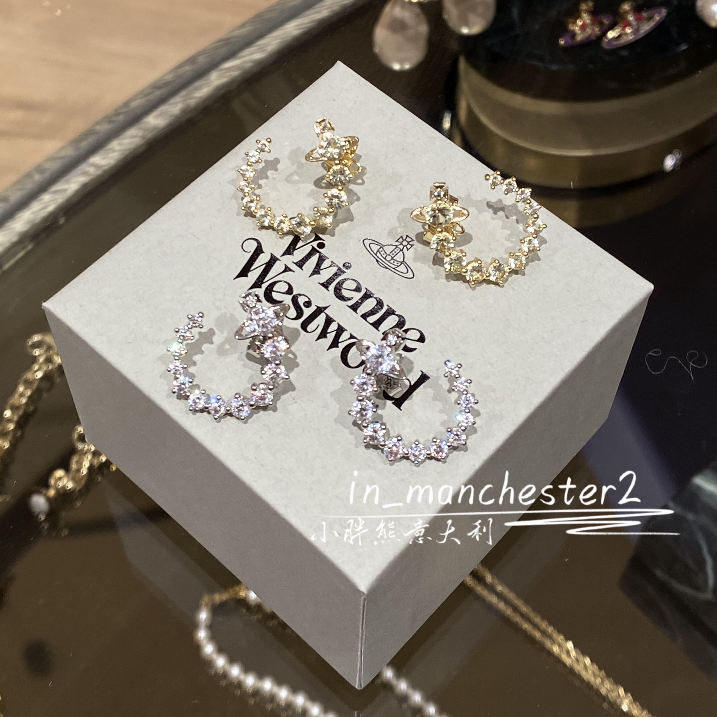VIVIENNE WESTWOOD西太后经典土星LYDIA星河耳环耳钉男女百搭正品