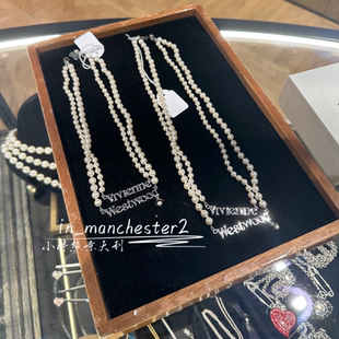 项链 土星AMELIA字母珍珠双层男女款 VIVIENNE WESTWOOD西太后经典