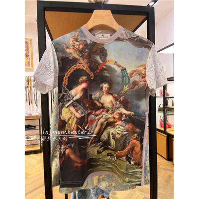 VIVIENNE WESTWOOD西太后经典土星复古宫廷天使油画短袖t恤男女款