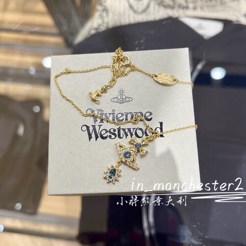 VIVIENNE WESTWOOD西太后 经典土星MASHA925银人鱼泪项链男女正品