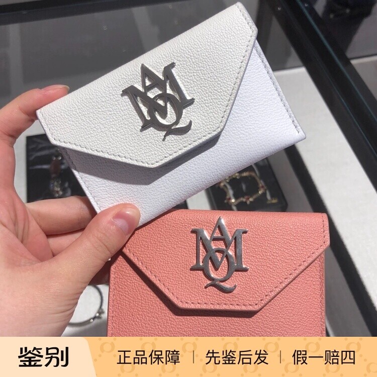 Alexander McQueen麦昆 insignia骷髅牛皮蛇皮信封卡包卡套零钱包