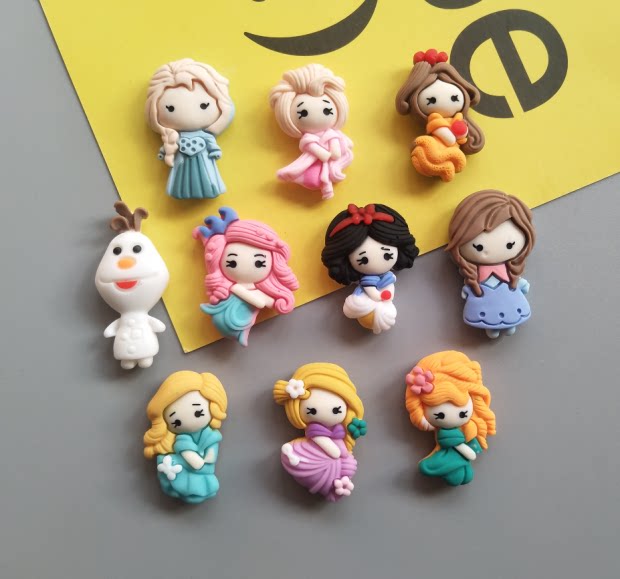 卡通人物公主小女孩美少女冰箱贴创意磁铁韩国立体磁贴卡通磁贴