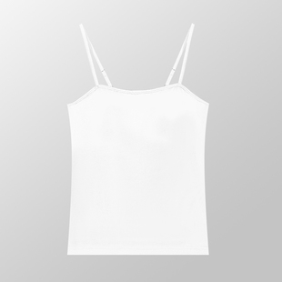 透气背心式 薄款 睡衣女 背心纯色百搭打底衫 真丝桑蚕丝吊带无袖