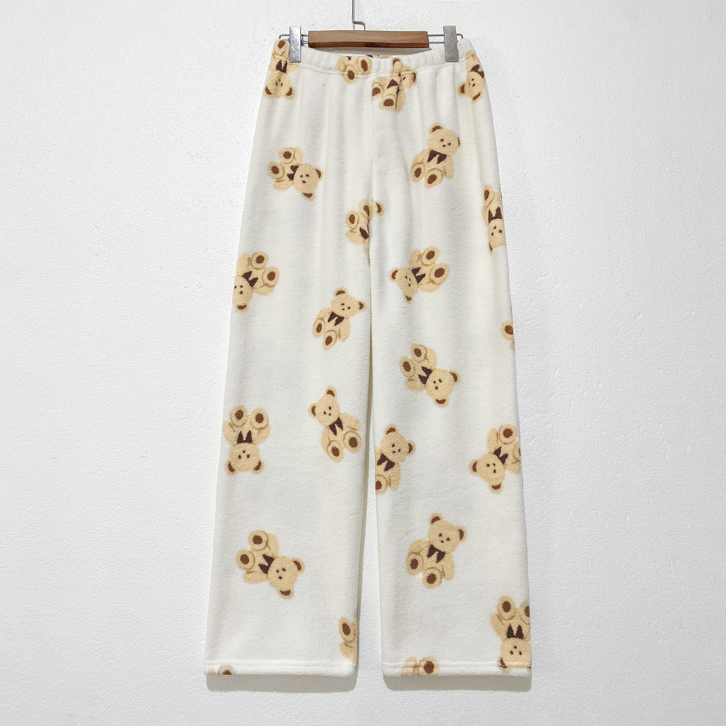 女士睡裤秋冬季加绒加厚珊瑚绒长裤暖暖裤杨梅绒单条裤宽松家居裤