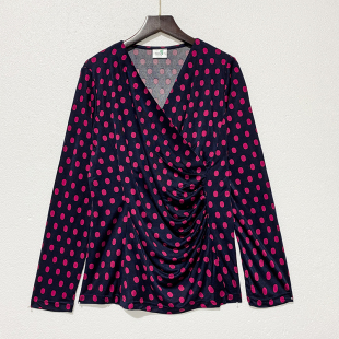 衫 宽松薄款 女V领针织斜襟假开衫 新款 套头上衣 2025夏季 桑蚕丝长袖