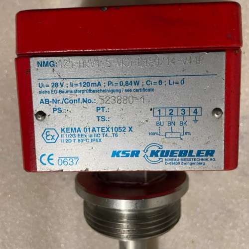 KSR KUEBLER液位传感器，型号NMG:125-ARV【议】