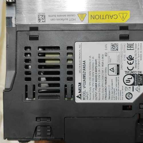 MS300变频器，型号VFD2A8MS21ANSAA，0【议】