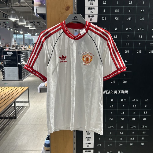 Adidas/三叶草 男女曼彻斯特91特别版运动舒适足球短袖球衣JF0376