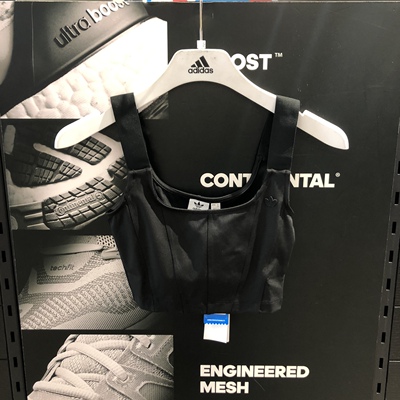 Adidas/三叶草女子新款休闲运动跑步美背短袖舒适运动背心H43938