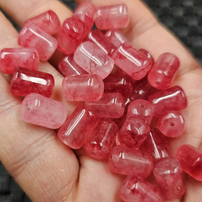 西瓜晶色石英岩玉路路通玉石散珠