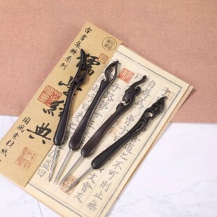檀木柄钩针手工diy勾针工具套装 子包包不锈钢钩针防滑 编织毛衣鞋