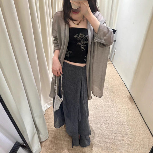 提花弹力针织抹胸上衣女