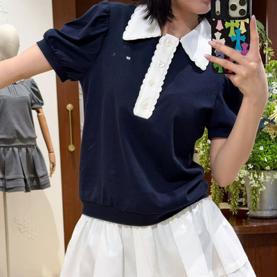 花一上海版复古通勤针织上衣女