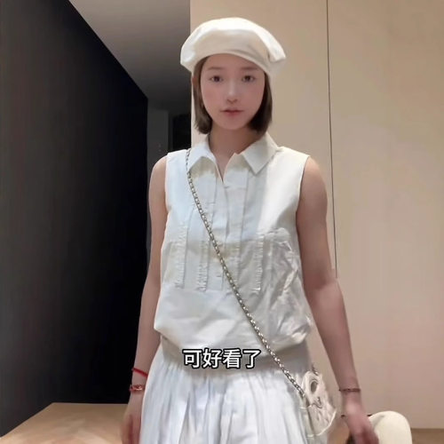 半开领轻薄休闲纯棉衬衫女