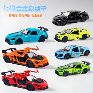 合金車模肓盒清倉汽車模型回力車仿真合金小汽車兒童玩具男孩車