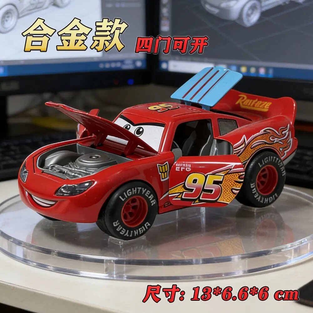 【网红同款】大号合金闪电麦昆儿童回力玩具车装饰房间可收藏摆件