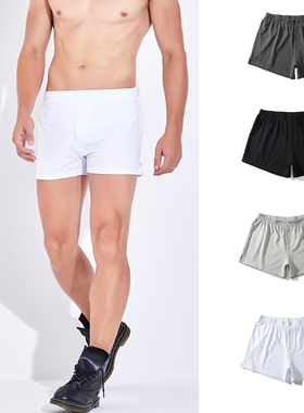 莫代尔短裤男士侧开叉家居裤子睡裤大码宽松平角内裤阿罗裤三分裤