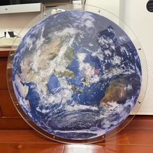 透明亚克力圆形拼图框画框地球月球火星裱框500片1000p异形框定制