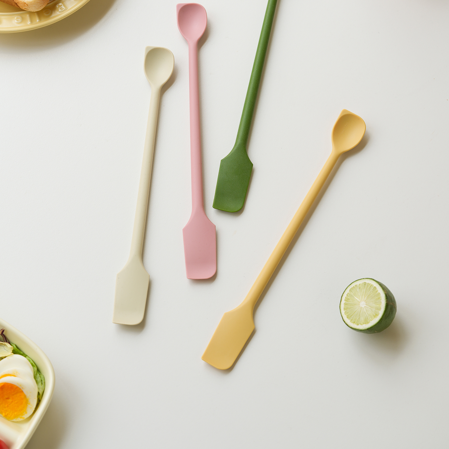 肆月新手一体式多功能小刮勺硅胶软刮刀蛋糕面包烘焙工具耐高温