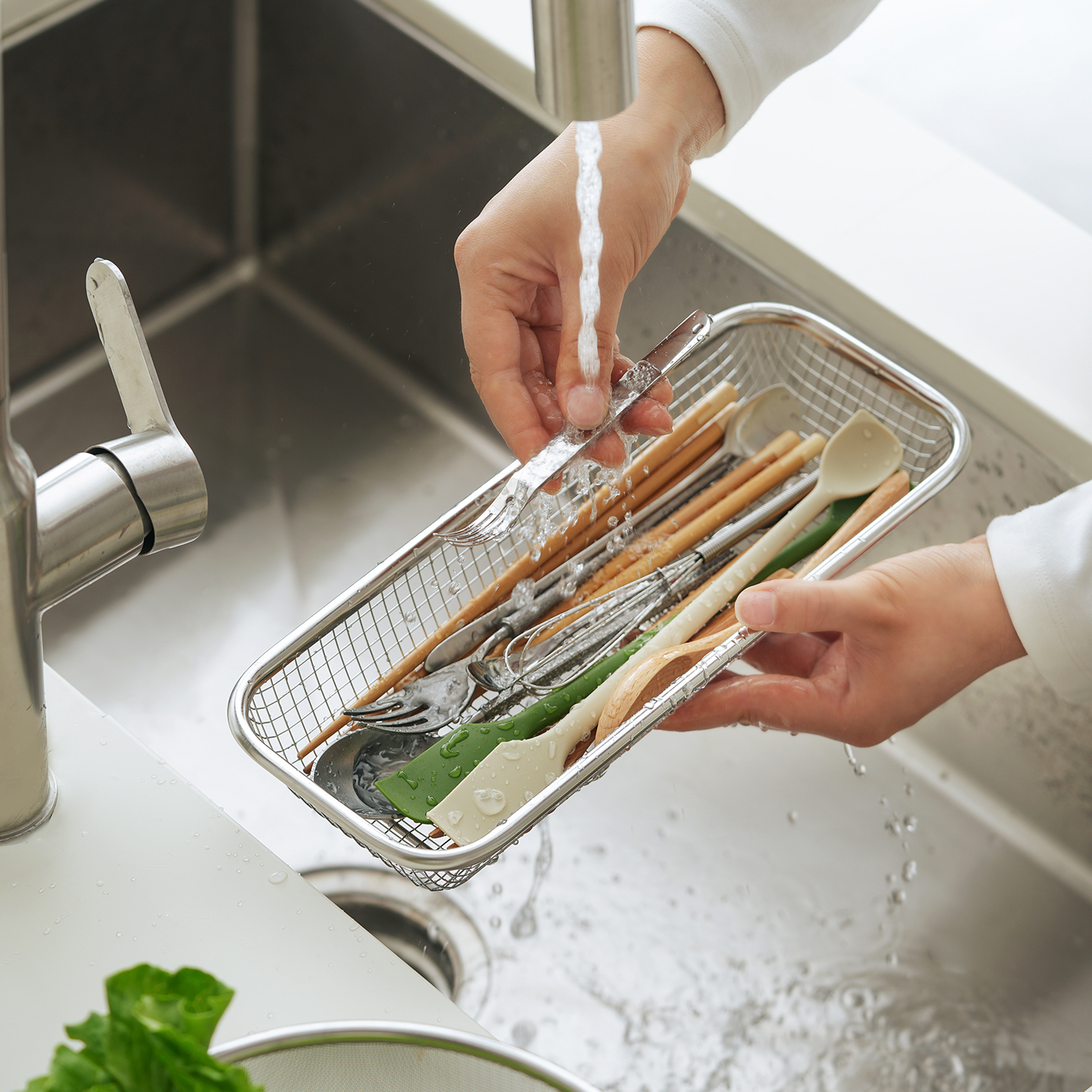 肆月304不锈钢筷子沥水篮