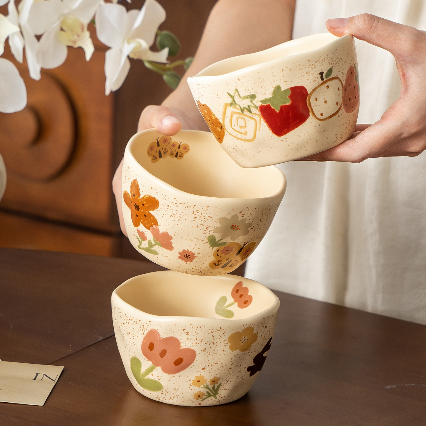 肆月陶瓷碗家用米饭碗