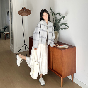 设计感花边棒球服外套女2025春季新款洋气炸街宽松休闲小个子上衣,女装短外套,浙宝178