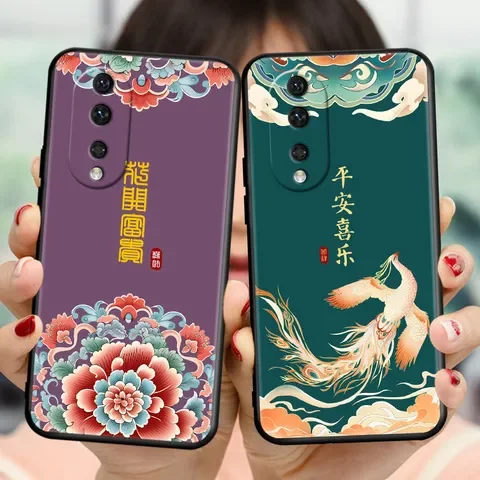适用80手机壳简约华为荣耀h0n0r卡通80honor80ry80硅胶防摔80荣耀