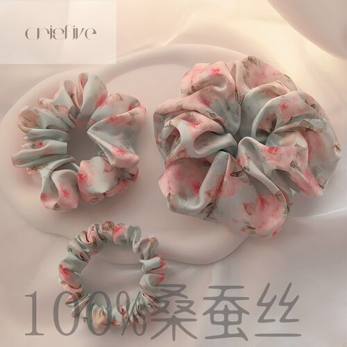 100%真丝发圈原创桑蚕丝大肠小肠