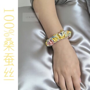 【手镯保护套】 桑蚕丝双层真丝不露财防磕碰两用发圈