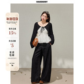 女装 韩系微胖妹妹mm针织开衫 配吊带上衣秋冬裤 曾小咸大码 子套装