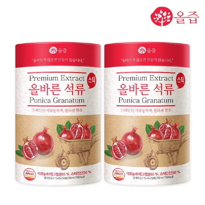 韩国直邮正确石榴汁天然植物浓缩液含胶原蛋白养/颜气色好50条