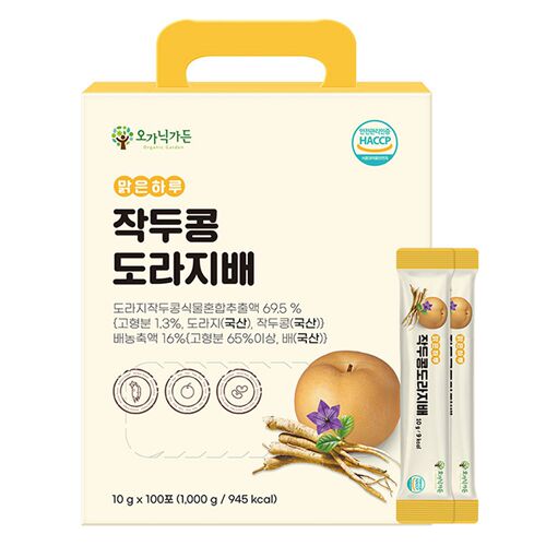 韩国organic garden刀豆桔梗梨汁维生素微量元素秋冬肺果汁100条