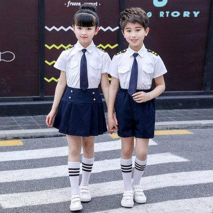 儿童小海军制服男女童水手服军装演出玩具套装角色扮演十一表演服