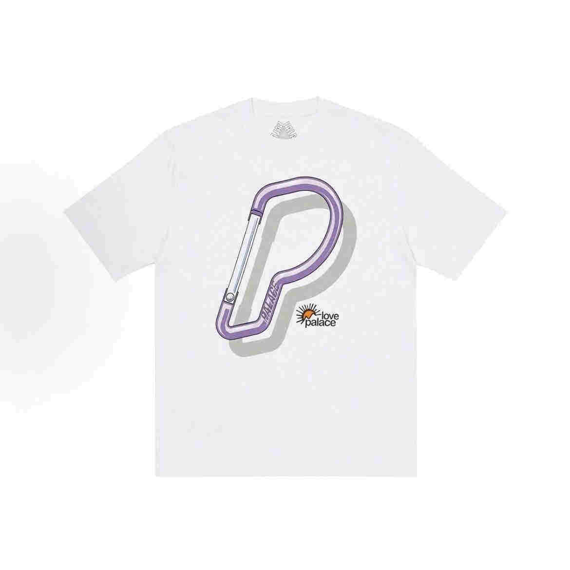 Palace IT'S THE CLIMB登山扣P字母图案圆领短袖t恤 男女同款