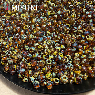御幸MIYUKI日本进口4501毕加索琥珀色米珠3/4mm 手工diy串珠材料