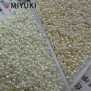 1.5mm进口御幸米珠591珍珠白592奶油米白珠光散珠DIY串珠饰品配件