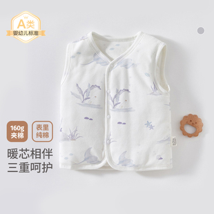 婴儿夹棉小马甲儿童160g外出加厚秋冬马夹上衣男婴儿女婴保暖外套