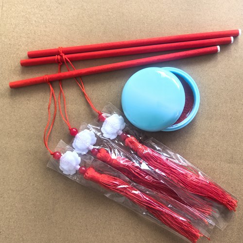 新年开学活动儿童点额头用品朱砂液点额头点睛笔朱砂点痣套装