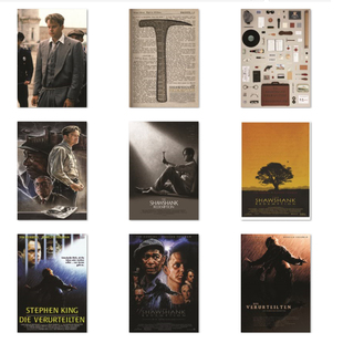 肖申克的救赎海报经典老电影复古怀旧励志寝室宿舍画芯招贴装饰画