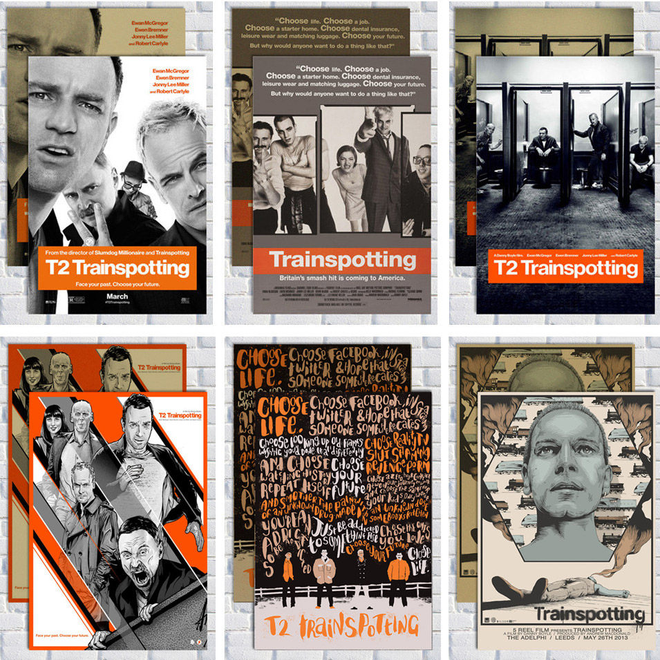 猜火车2伊万麦克格雷格 经典电影海报 复古牛皮纸装饰画挂画贴画