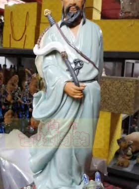 陶瓷石湾公仔客厅纯阳吕祖工艺品