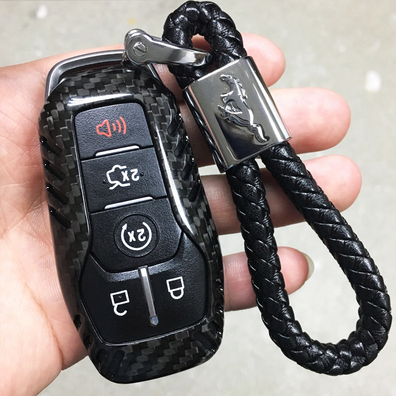 碳纤维 适用于福特野马美规mustang新蒙迪欧猛禽锐界专用钥匙包壳