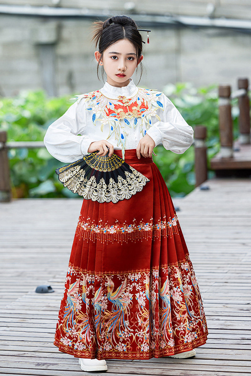 儿童汉服套装国风女童马面裙