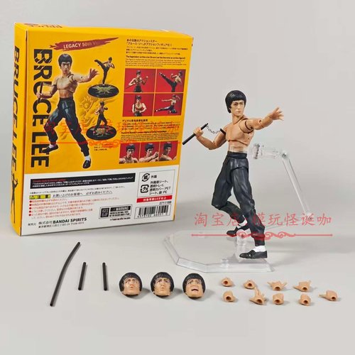 新款关节可动李小龙手办模型