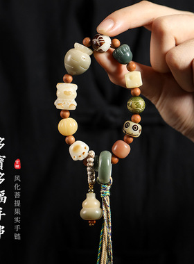 风化菩提手串多宝葫芦手链