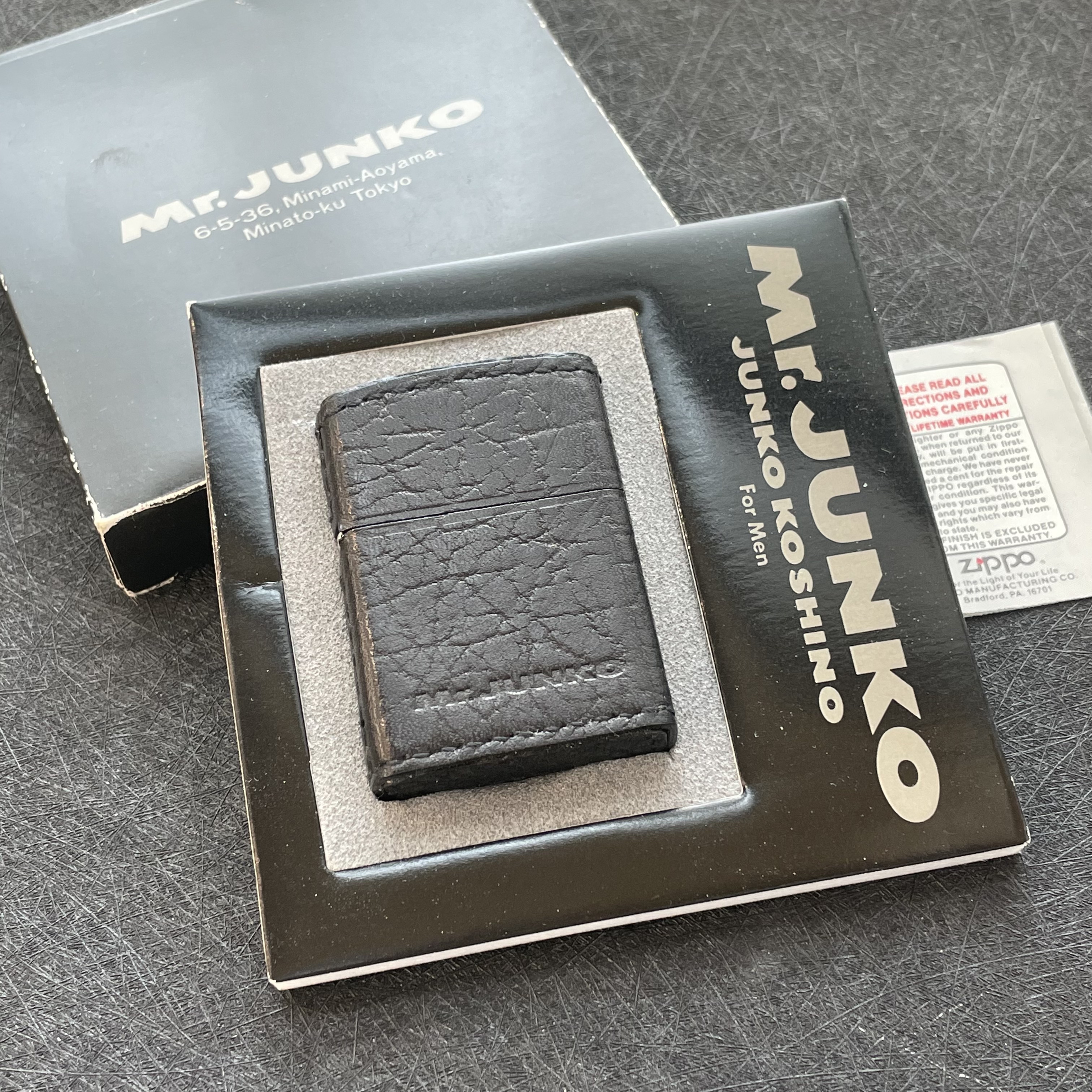 Zippo原装正品 1990年日本潮牌Mr.junko 小斜底皮机